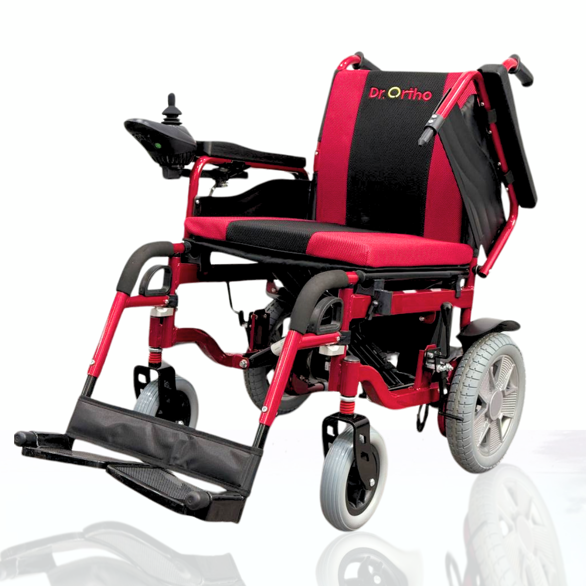 كرسي متحرك كهربائي عالي التحمل من دكتور أورثو بمحرك 500 وات حمولة 120 كجم