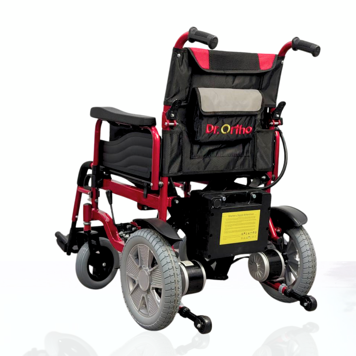 كرسي متحرك كهربائي عالي التحمل من دكتور أورثو بمحرك 500 وات حمولة 120 كجم