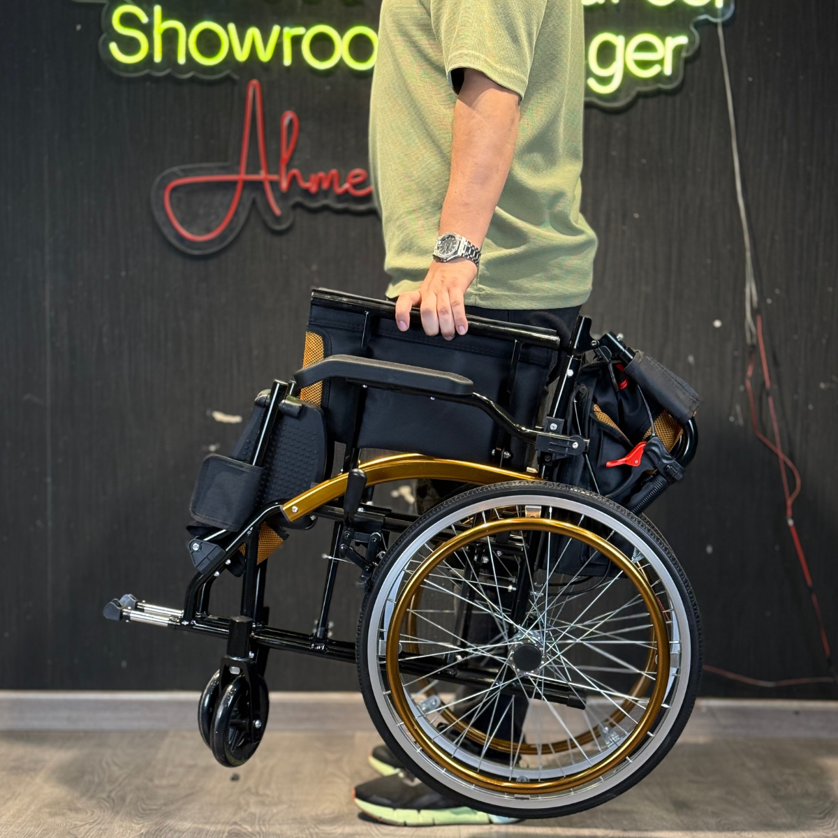 Wheelchair Manual Aluminum Gold – Dr.Ortho