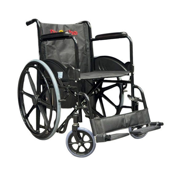 كرسي متحرك يدوي خفيف الوزن وقابل للطي مصنوع من الفولاذ الكربوني عالي الجودة - دكتور أورثو