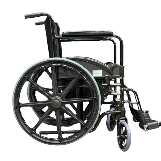 كرسي متحرك يدوي خفيف الوزن وقابل للطي مصنوع من الفولاذ الكربوني عالي الجودة - دكتور أورثو