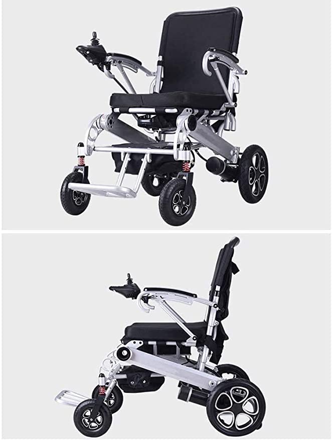Load image into Gallery viewer, Electric wheelchair light weight 31Kg, 360 ° joystick, weight capacity 150Kg aluminum frame with lithium batteries.
