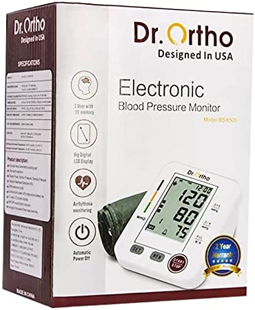 DR.ORTHO DR-BSX-358 UPPER ARM TYPE LARGE 3.8 INCHES LCD SCREEN DIGITAL ELECTRONIC BLOOD PRESSURE MONITOR WITH USB POWER SOURCE