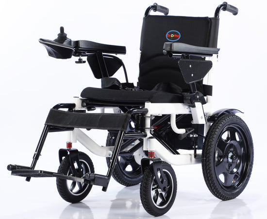 Load image into Gallery viewer, Dr.Ortho electric wheelchair DR-N-40-B white frame for Heavy Duty , Comfortable Use Motor 2*250W
