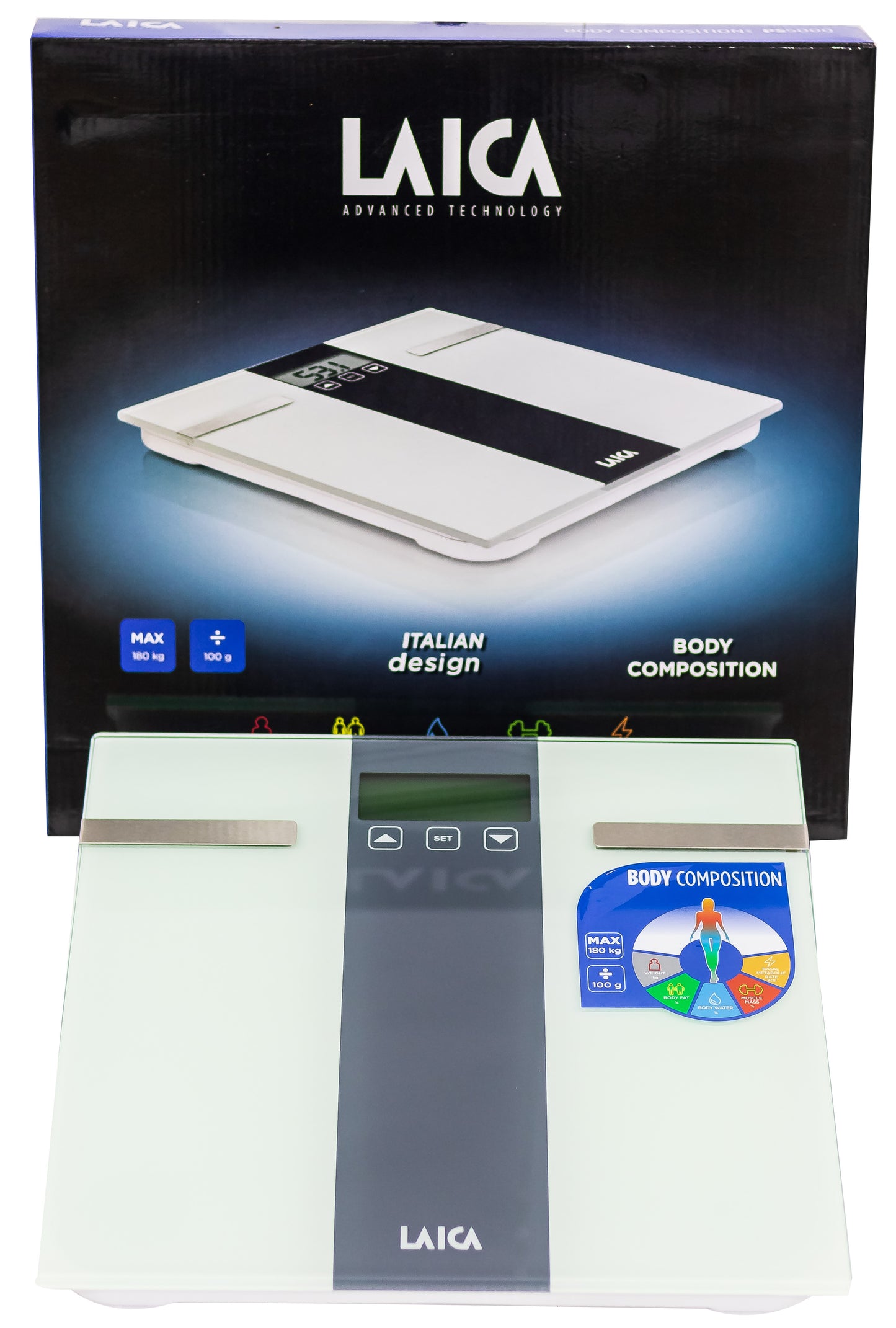 Electronic Scale with Body Composition Calculator PS5000 – Laica – 180 Kg