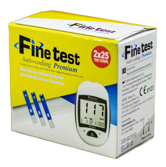 Fine Test Strips Blood Sugar Test  50 test strips