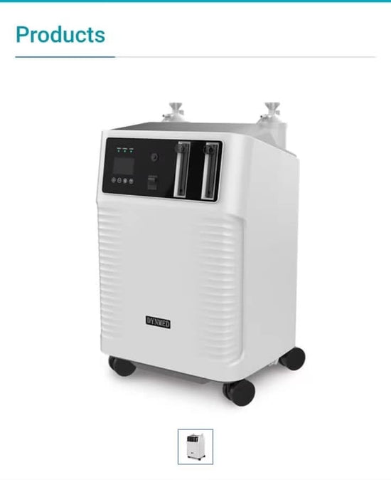 Dr.Ortho DR-OXY-10Lplus DynMed oxygen concentrator 10L portable light weight with 4 castors,4clynders with alarm safety technical problems.