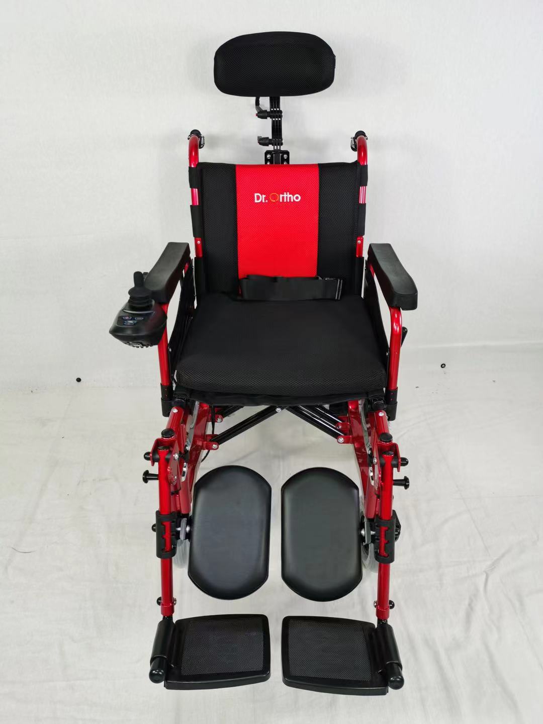 Load image into Gallery viewer, Dr.Ortho Wheelchair DR-A01 Lightweight Foldable Electric Wheelchair with Headrest with Reclinable Backrest and footrest for Disabled
